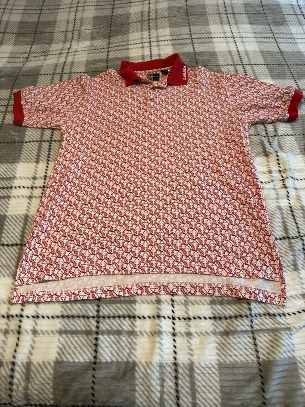 Vtg Alabama Crimson Tide Polo Shirt Size Med Chiliwear AOP Elephant Mascot Rare